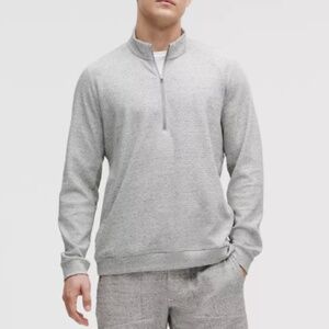 New without Tags Men's Large lululemon Textured Double-Knit Cotton Half Zip